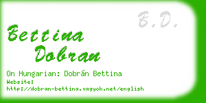 bettina dobran business card
